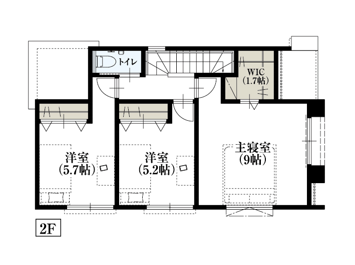 三鷹市上連雀4_間取り&配置図_最終ol_2F