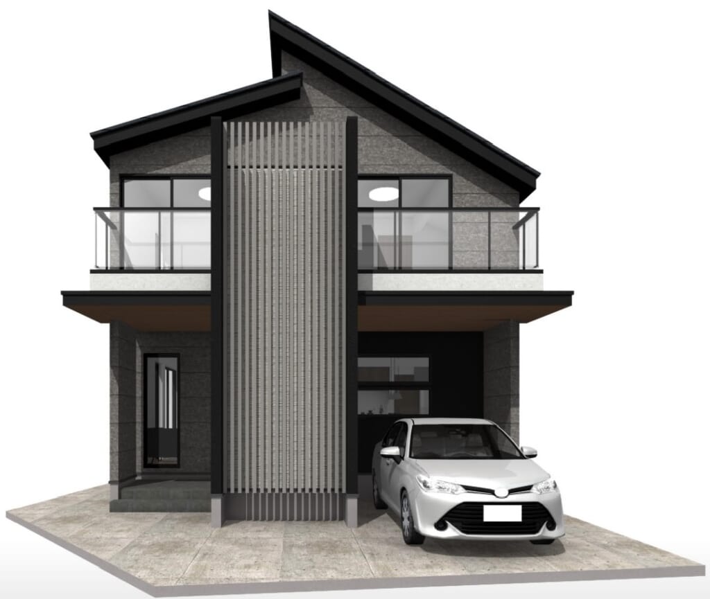 練馬区石神井町七丁目_外観参考パース(植栽無)