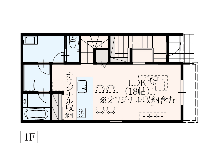 杉並区宮前5_No1_間取り&配置図ol_1F