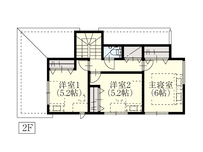 杉並区宮前5_No1_間取り&配置図ol_2F