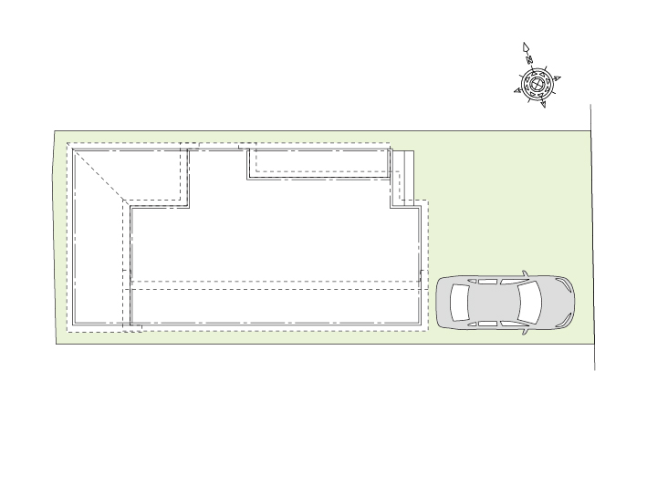 杉並区宮前5_No1_間取り&配置図ol_配置図