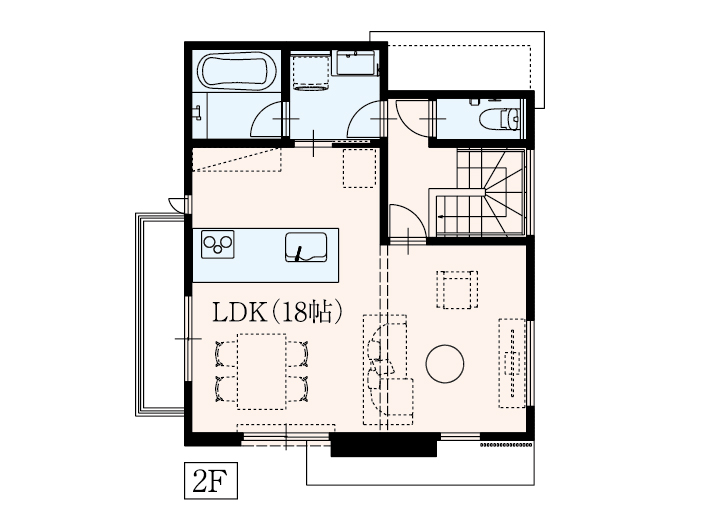 杉並区西荻北5_間取り&配置図ol_2F