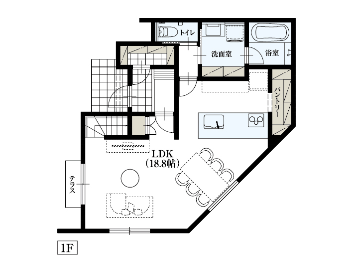 仙台市一本杉_No1_間取り&配置図_最終ol_1F