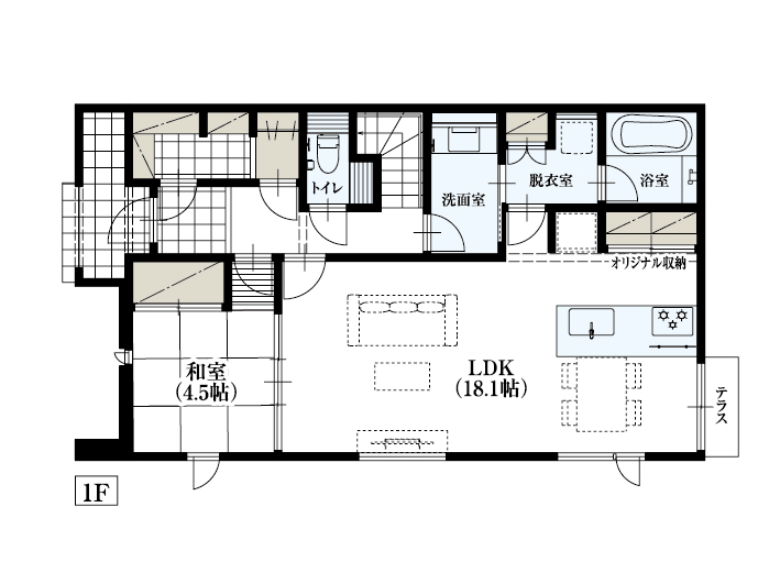 瑞穂区弥富町_間取り&配置図_最終ol_1F
