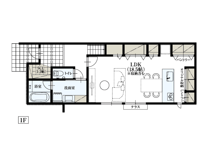 大阪府箕面市桜ケ丘3_No2_間取り&配置図_最終ol_1F