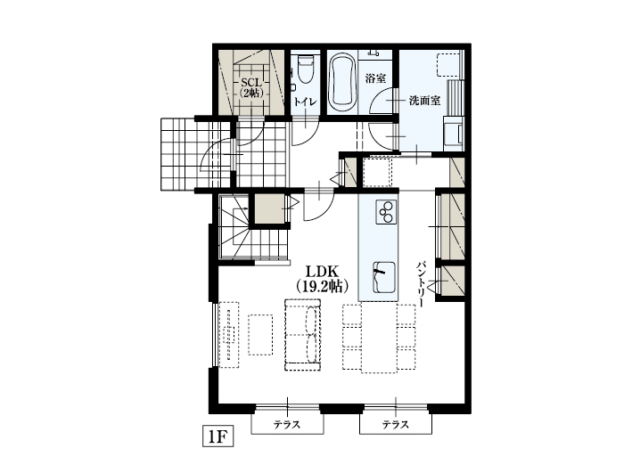 大阪府箕面市桜ヶ丘3_No3_間取り&配置図_最終ol_1F