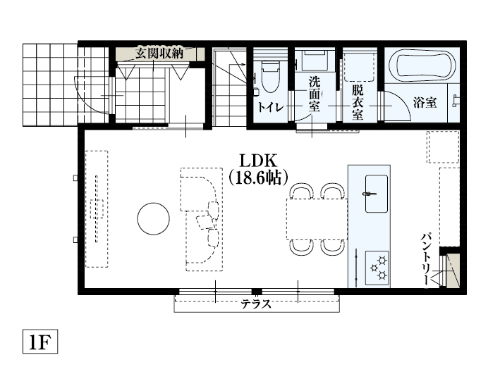 杉並区成田西1_14_No1_間取り&配置図_最終ol_1F